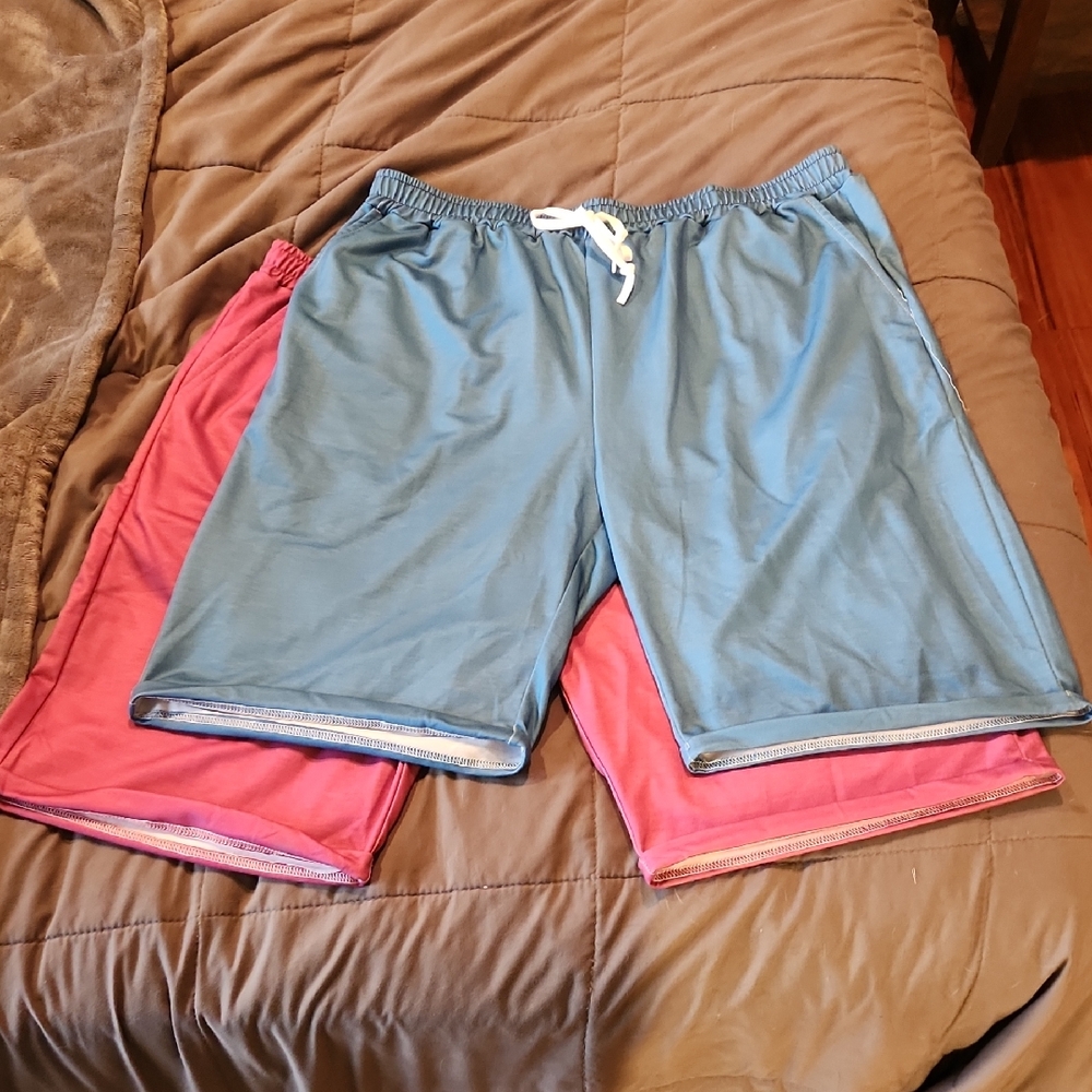 Blue and Pink Pixie Lady Athletic Shorts, Size 1x Sold Together,  New With Tags